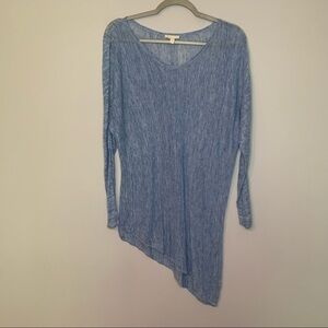 Women’s Eileen Fisher blue lightweight asymmetrical sweater size medium M